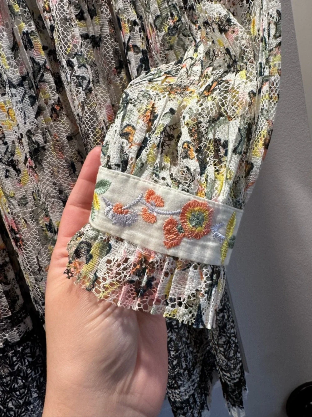Free People Cherry Blossom Mini Dress in Ivory - Picture 8 of 8
